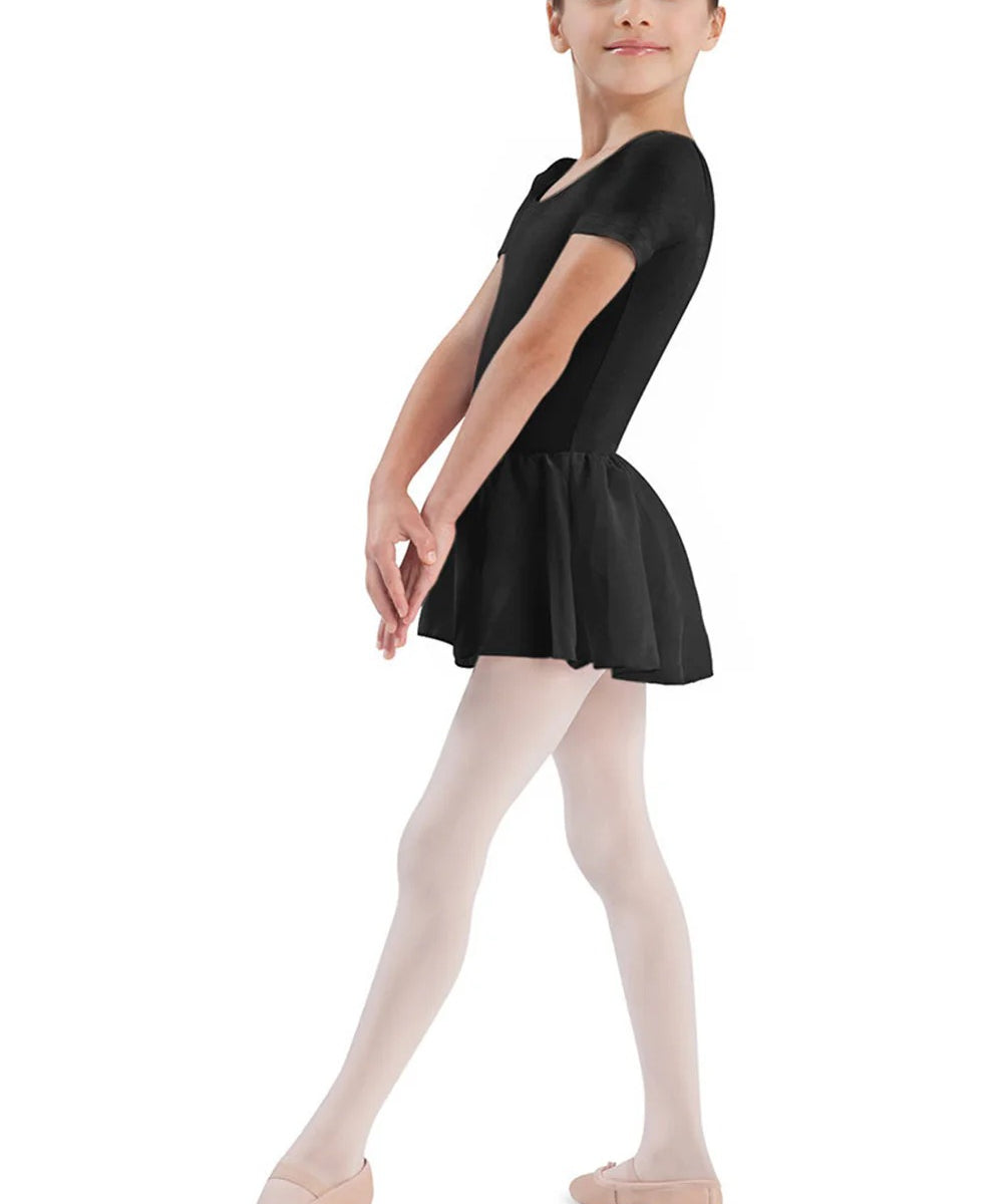 BLOCH CL5342 GIRLS SHORT SLEEVE SKIRTED LEOTARD