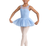 M50002C GIRLS MESH TANK TUTU LEOTARD DRESS-MIRELLA