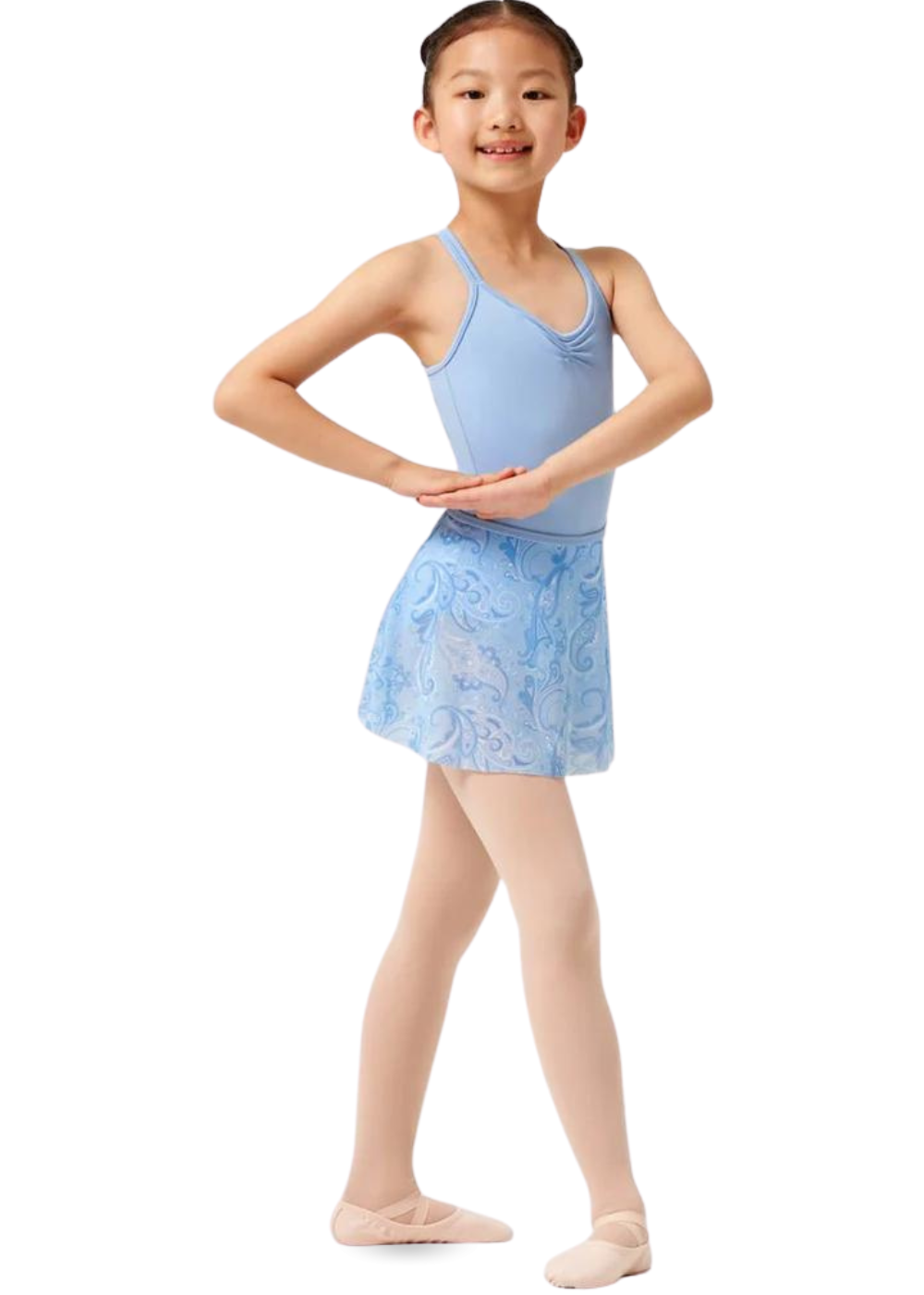 GIRLS PRINTED MESH PULL ON SKIRT-MIRELLA