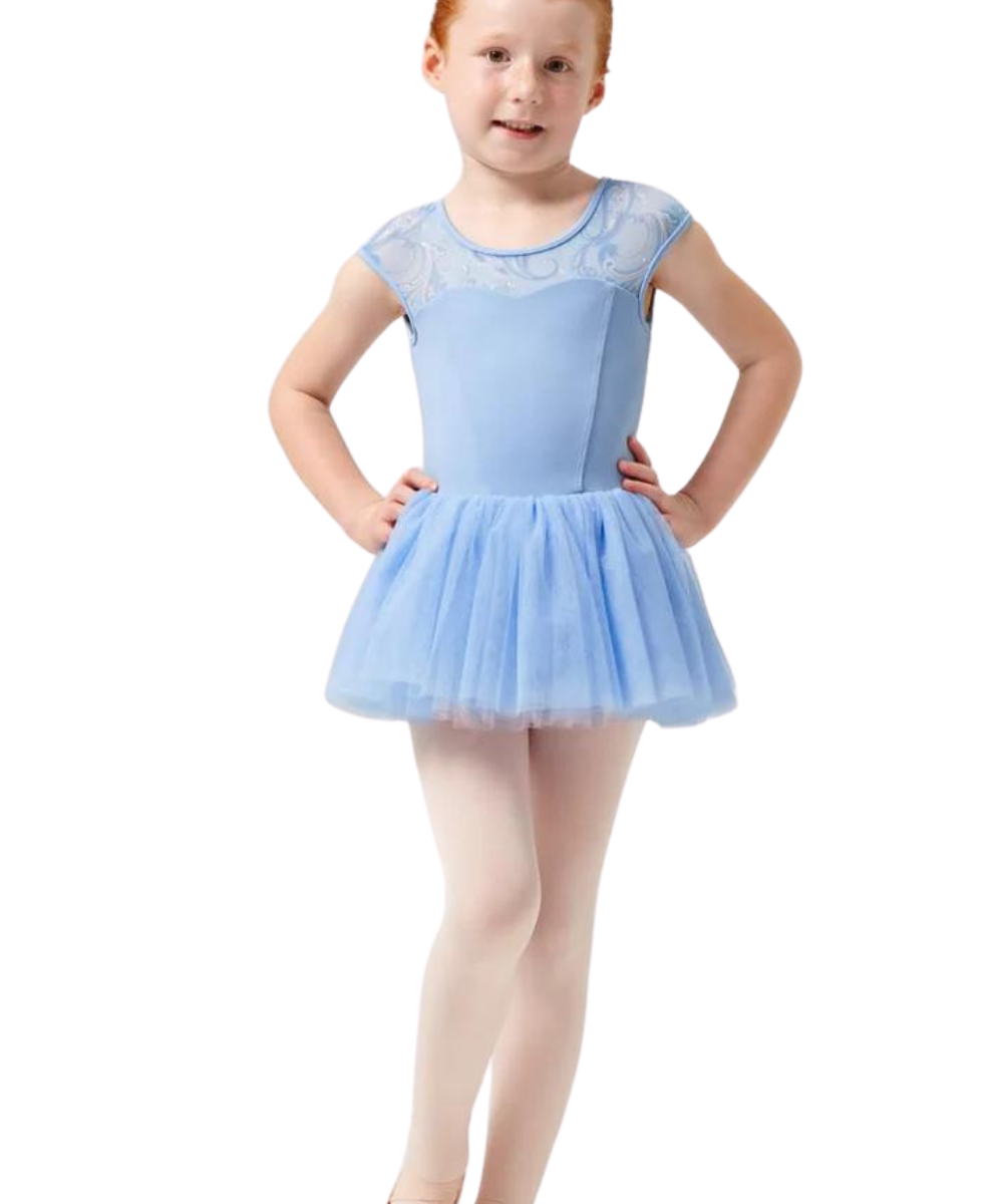 M1557C GIRLS CAP SLEEVE TUTU LEOTARD-MIRELLA