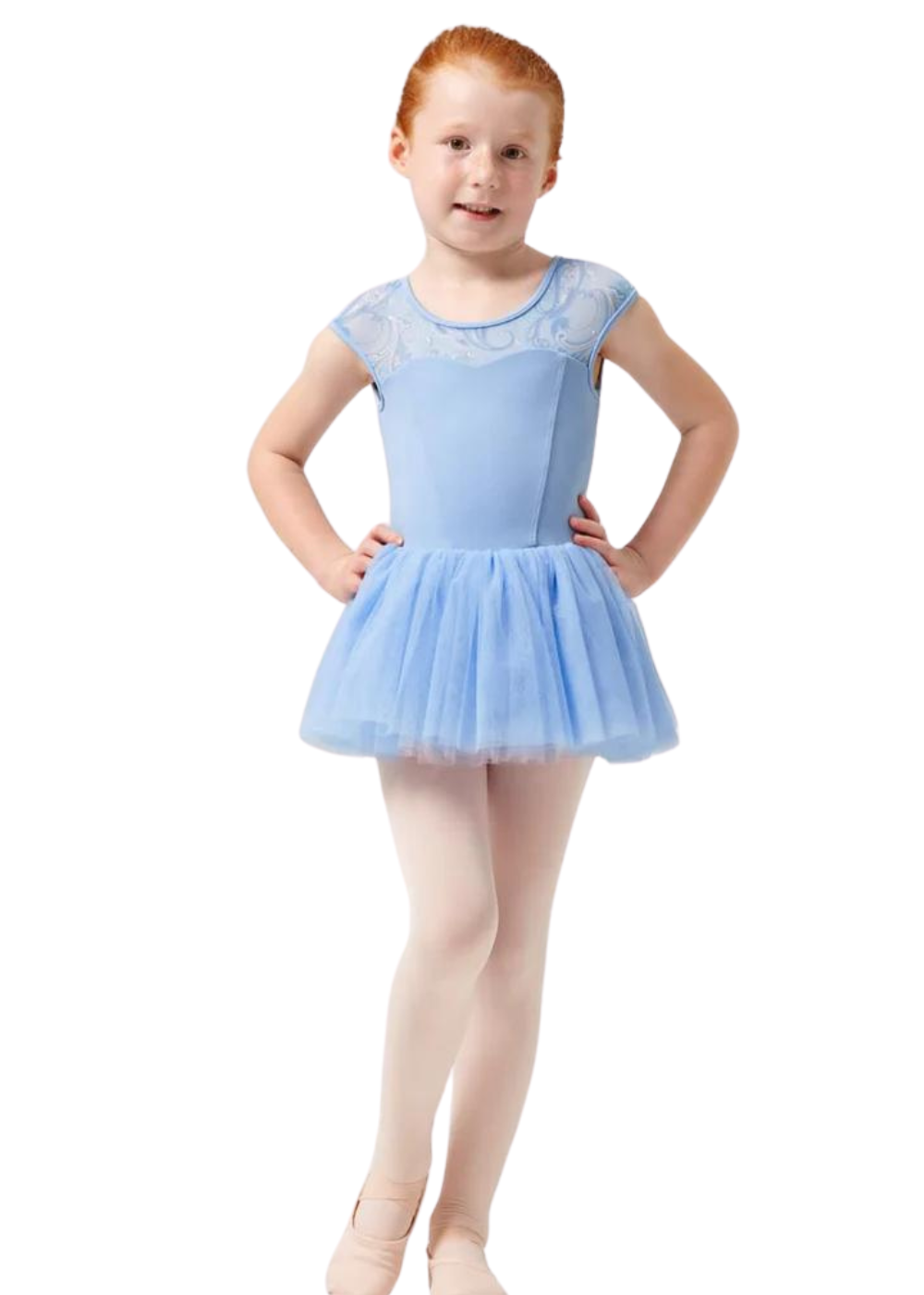 M1557C GIRLS CAP SLEEVE TUTU LEOTARD-MIRELLA