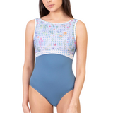 SO DANCA-2669A WOMEN GARDEN EMPIRE BATEAU NECK LEOTARD