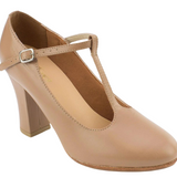 SO DANCA-CH110 WOMEN CAROLINE 3.0" HEEL T-STRAP LEATHER SOLE CHARACTER SHOE