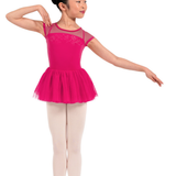 MIRELLA M20012C GIRLS CAP SLEEVE TUTU LEOTARD