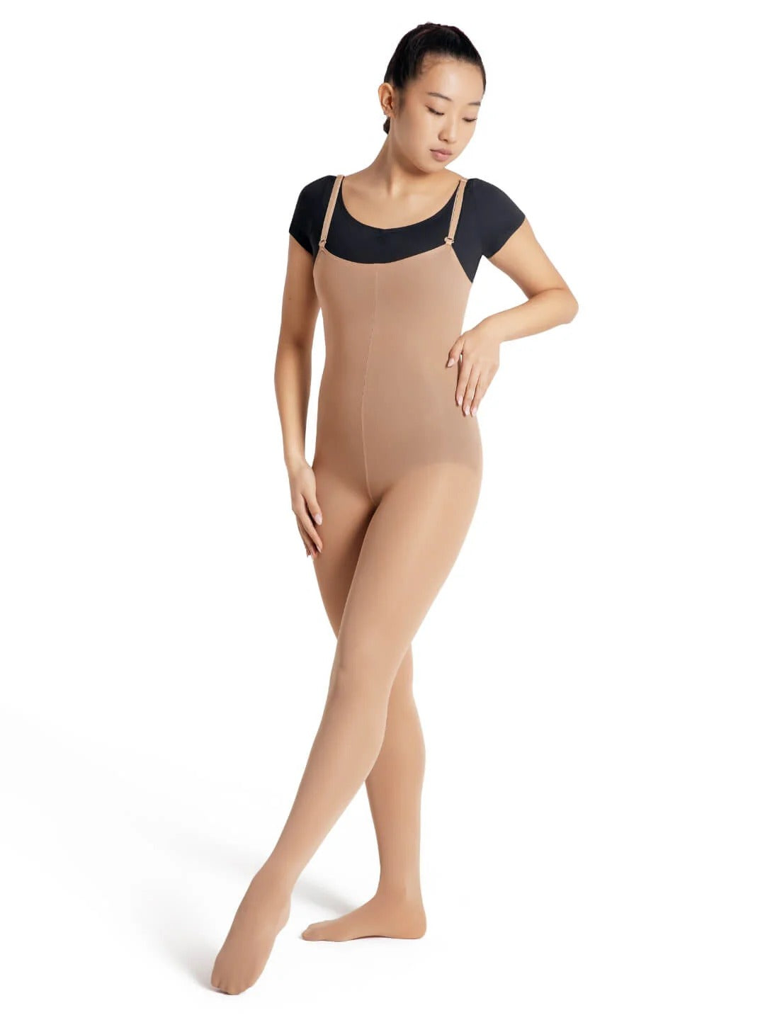 CAPEZIO 1811W ULTRASOFT CONVERTIBLE BODY TIGHT WITH CLEAR STRAPS