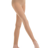 CAPEZIO 1917C GIRLS FOOTLESS W/ SELF KNIT WAIST BAND TIGHT