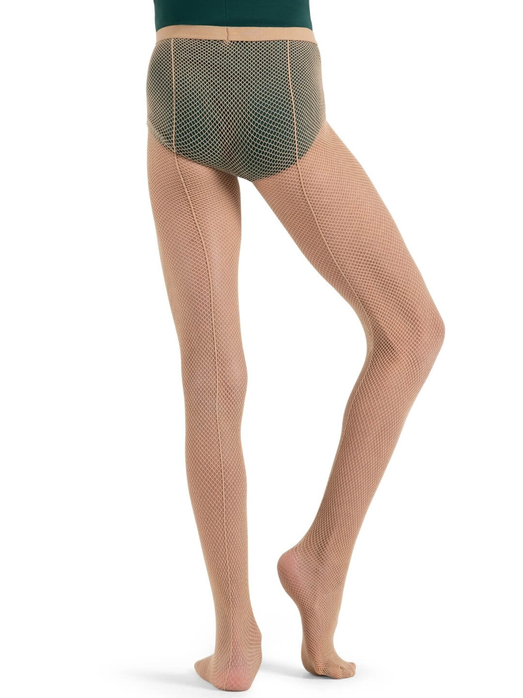 CAPEZIO 3408C GIRLS STUDIO BASICS FISHNET SEAMLESS TIGHT WITH SEAMS