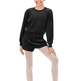 BLOCH CZ30016 LADIES CAROLINE VELVET CREW NECK JUMPER CHILD