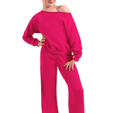 MIRELLA M30022C GIRLS OFF SHLDR SWEATSHIRT - The Dance Shoppe