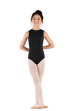 MIRELLA M489C GIRLS ZIP FRONT TANK LEOTARD