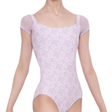 WEAR MOI ACANTE WOMEN SQUARE NECKLINE SHORT SLEEVE LEOTARD