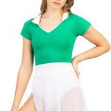 SUFFOLK 4024A WOMEN IVY LEAGUE CROPPED POLO TOP