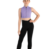 BLOCH CZ8465 GIRLS JACKY ZIP FRONT CROP TOP