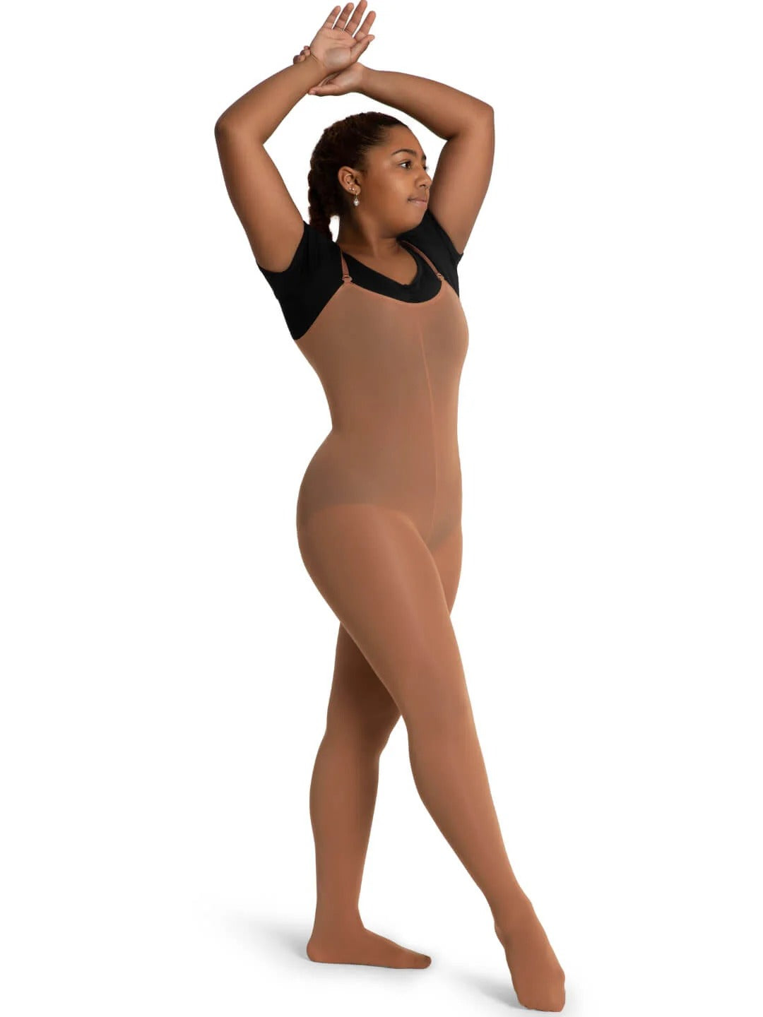 CAPEZIO 1811W ULTRASOFT CONVERTIBLE BODY TIGHT WITH CLEAR STRAPS