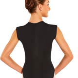 EUROTARD-44372 WOMEN MICROFIBER ZIPPER BACK CAP SLEEVE LEOTARD