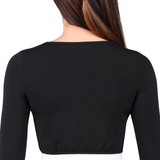 SUFFOLK 4019C GIRLS PARISIAN MACARON MODAL TIE FRONT CROPPED TOP