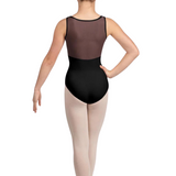 BLOCH CL5245B GIRLS HADLEY SCOOP NECKLINE MESH TANK LEOTARD