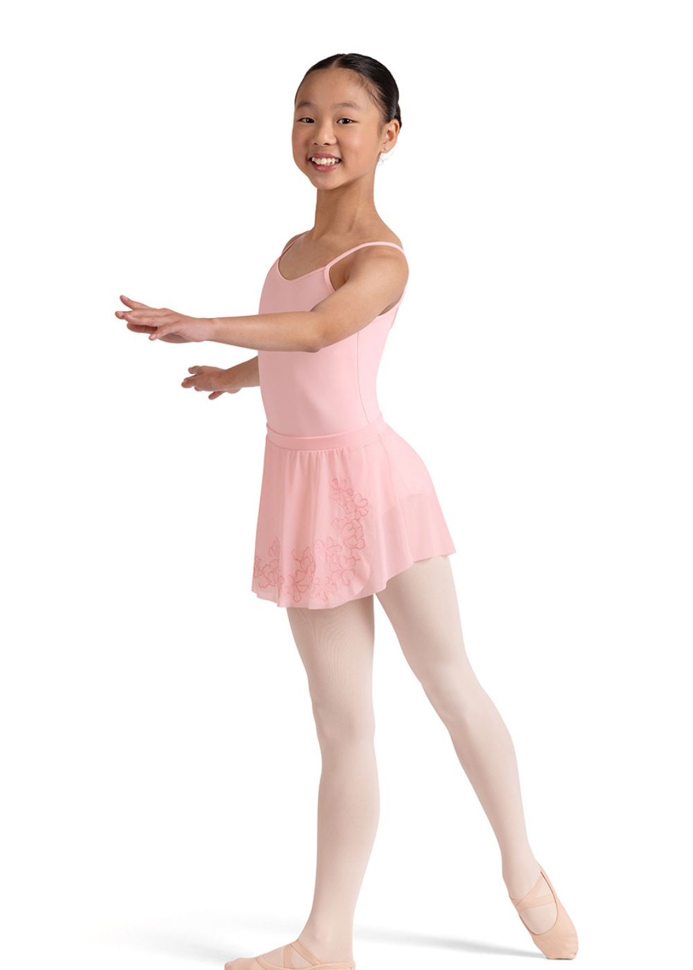 BLOCH CR10002 GIRLS ANGELLA FLORAL MESH SKIRT