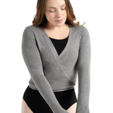 CAPEZIO 11381W LADIES IMPROVED FIT RIBBED KNIT WRAP SWEATER * NEW COLOR