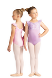 DANSHUZ 24104C GIRLS BROOKE PINCH FRONT NECK LEOTARD