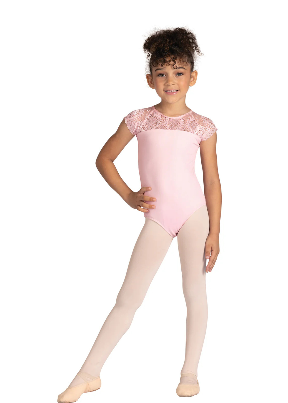 GIRLS AUDRA CAP SLEEVE LEOTARD-DANSHUZ