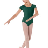 BLOCH CL5602 GIRLS SHORT SLEEVE DUJOUR ROUND NECK LEOTARD