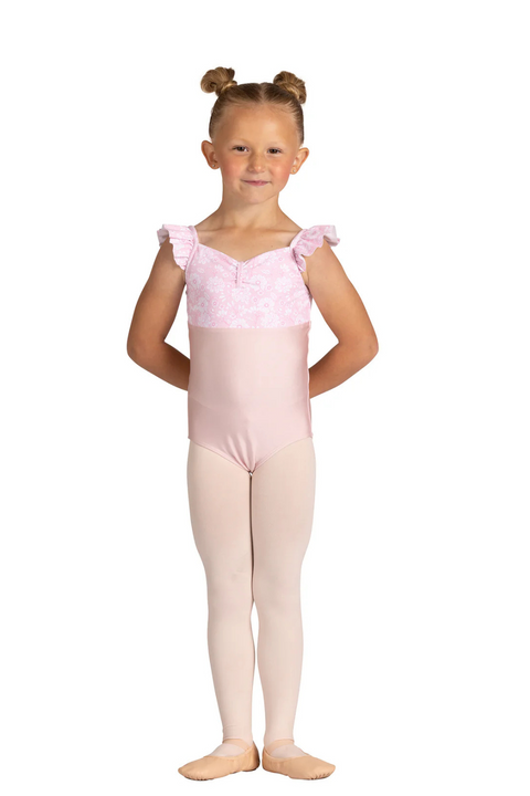 DANSHUZ 24104C GIRLS BROOKE PINCH FRONT NECK TANK LEOTARD
