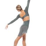 ELEVE DANCEWEAR GIRLS MID HIGH-LOW SKIRT MESH