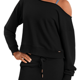 MIRELLA M30019L WOMEN OFF SHLDER SWEATER - The Dance Shoppe