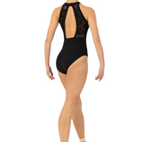 BLOCH L1085 WOMEN KAYLA MESH BODICE OPEN HALTER LEOTARD