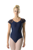 BALLET ROSA JOSEPHINE WOMEN LUXURIOUS LACE CAP SLEEVE LEOTARD