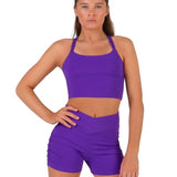BLOCH Z55773G GIRLS ELEMENT LONGLINE CROP TOP