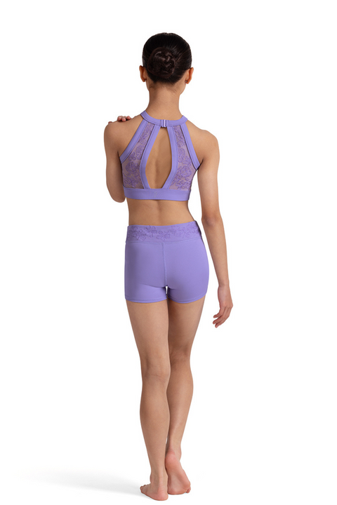 BLOCH CR90003 GIRLS EMBROIDERED WAIST SHORT