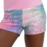 CAPEZIO 12306C GIRLS UNICORN DISCO SHIMMER SHORT