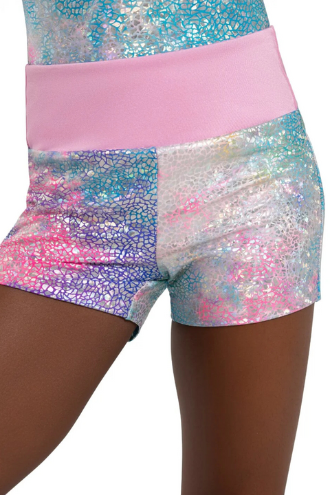 CAPEZIO 12306C GIRLS UNICORN DISCO SHIMMER SHORT