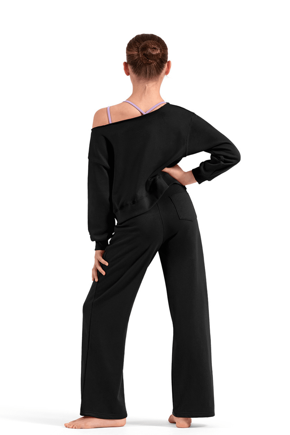 MIRELLA M30022C GIRLS OFF SHLDR SWEATSHIRT - The Dance Shoppe
