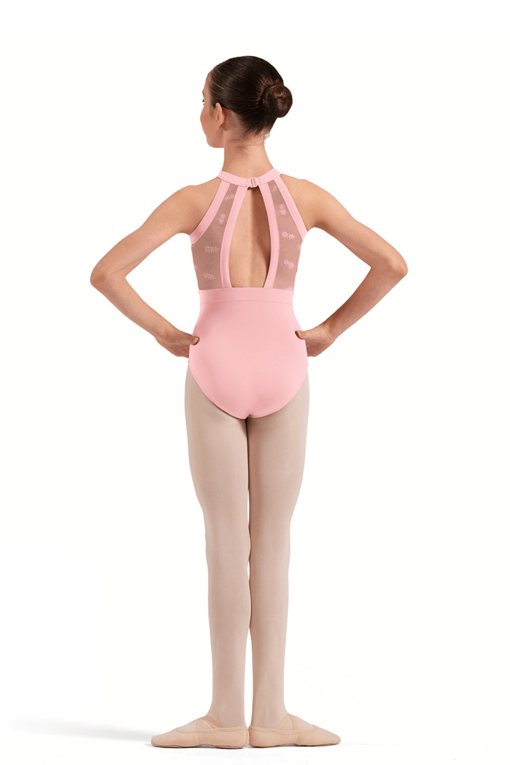 BLOCH CL40016 GIRLS FLORAL HALTER LEOTARD - The Dance Shoppe