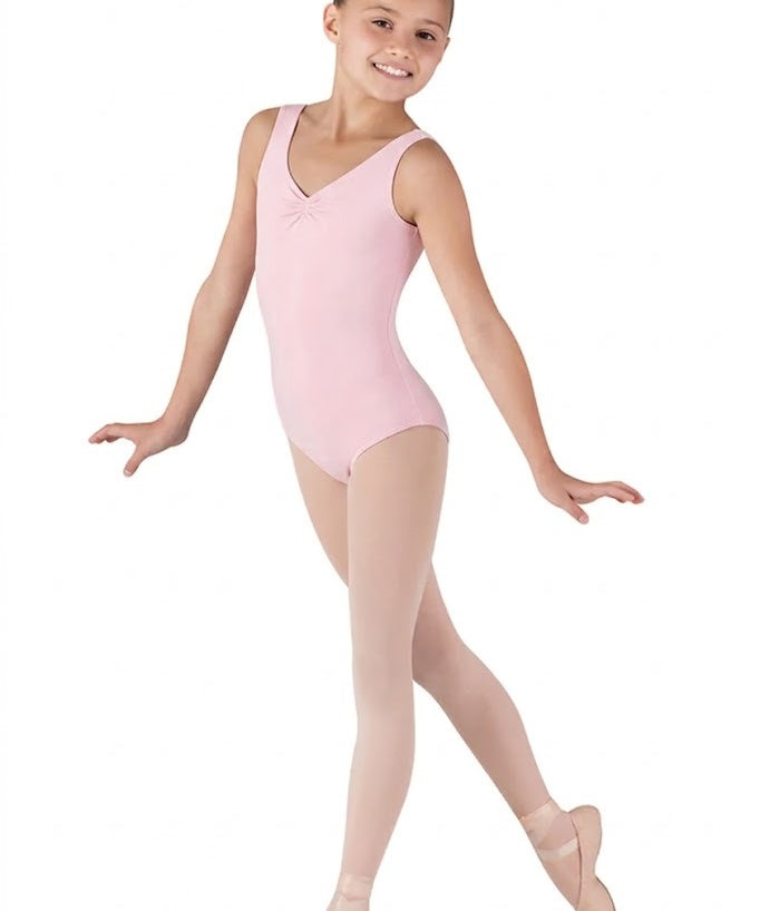 BLOCH CL5435 GIRLS GATHERED FRONT/BACK TANK LEOTARD
