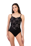 SUFFOLK 2655A WOMEN SOIREE PINCH FRONT CAMISOLE LEOTARD