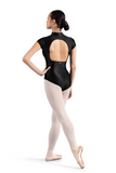 MIRELLA M5106LM WOMEN ZIP FRONT CAP SLEEVE LEOTARD