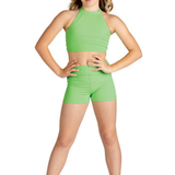 DANSHUZ 22406C GIRLS HIGH WAIST SHORT