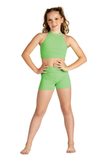 DANSHUZ 22406C GIRLS HIGH WAIST SHORT