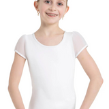 CAPEZIO 11311C GIRLS BACK KEYHOLE PUFF SLEEVE LEOTARD