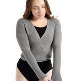 CAPEZIO 11381W LADIES IMPROVED FIT RIBBED KNIT WRAP SWEATER