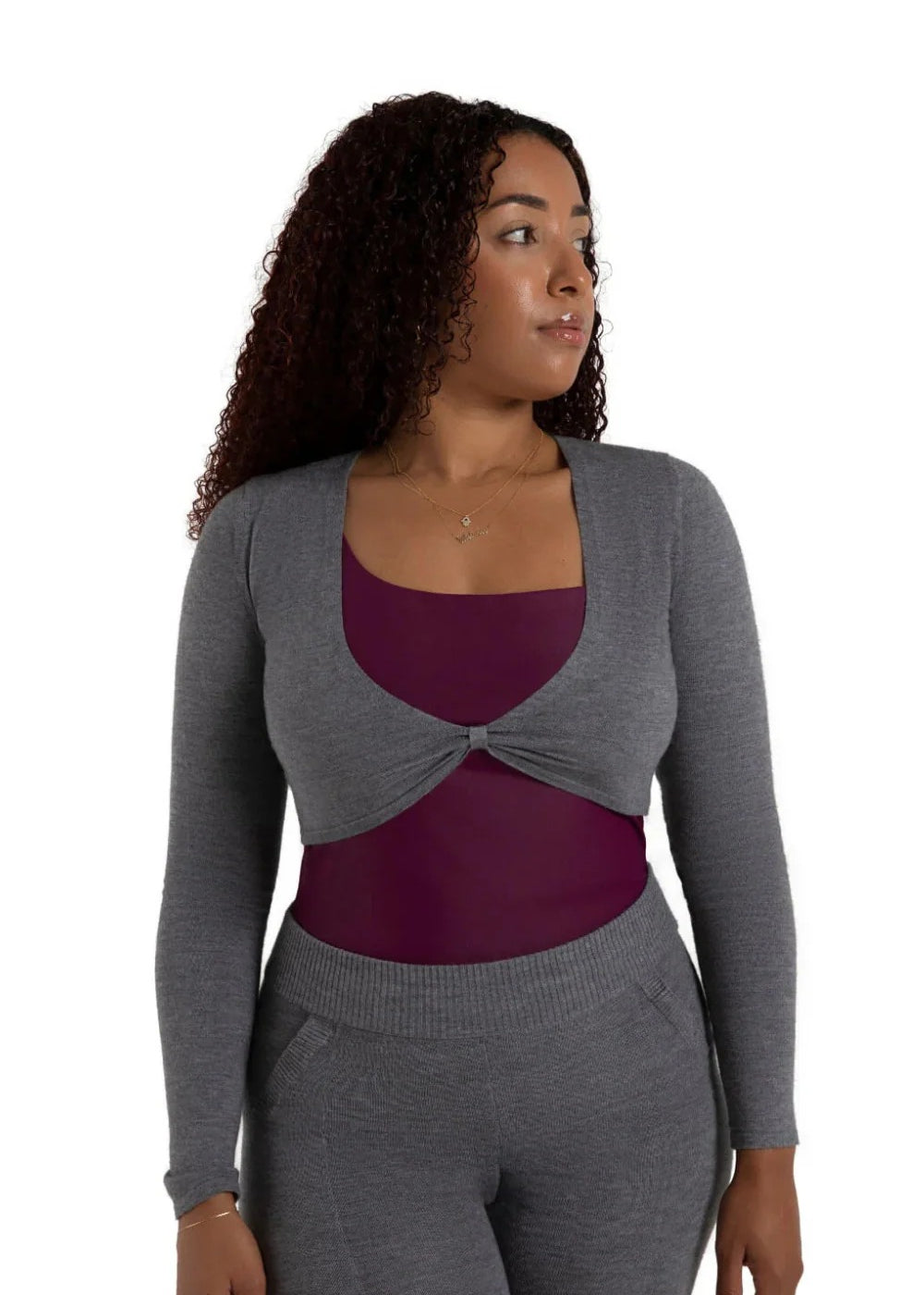 CAPEZIO CK11001W WOMEN HARMONIE CROPPED PINCH SWEATER