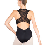 BALLET ROSA GINGER GIRLS ZIP FRONT FLORAL BACK LEOTARD