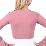 SUFFOLK 4019C GIRLS PARISIAN MACARON MODAL TIE FRONT CROPPED TOP