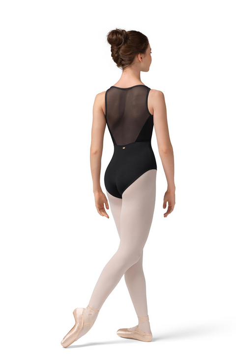 MIRELLA M70002LM WOMEN BOAT NECK MESH BACK LEOTARD