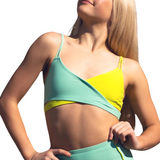 HONEYCUT T4117 GIRLS 2-TONE CLASSIC WRAP TOP