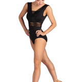 DANSHUZ 24120A WOMEN PETRA V-NECK TANK LEOTARD